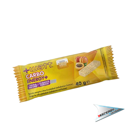 +Watt-CARBO ENERGY+ (Confezione 20 barrette da 40 gr)   Albicocca  
